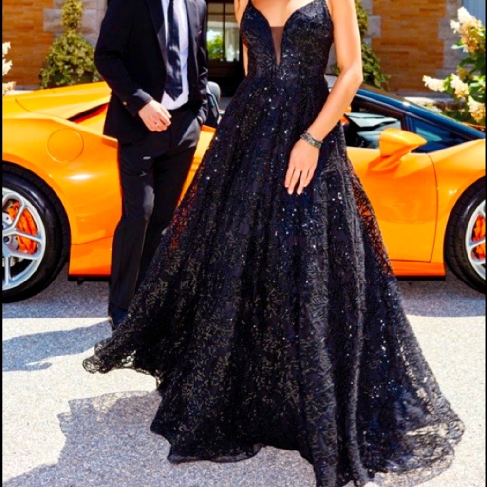 Stunning black gown for prom or special occasion